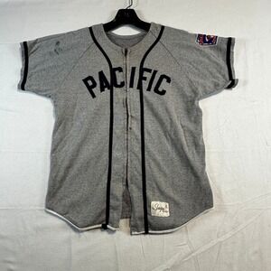 Little League Baseball Jersey Gray Boy XL Full Zip Patch Number 15 Cotton